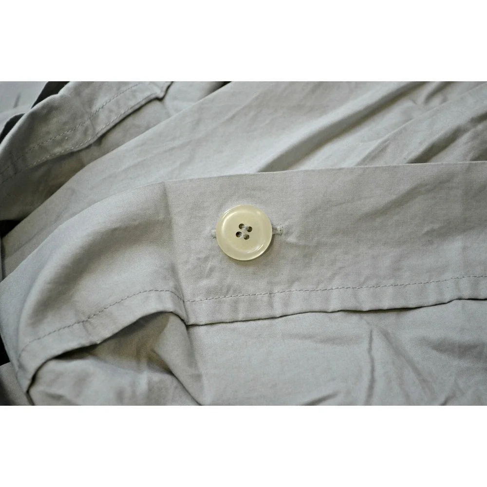 Restoration Hardware 210 percale Italian mist grey king duvet‎ cover